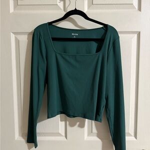Hollister Women's Teal Long Sleeve Top